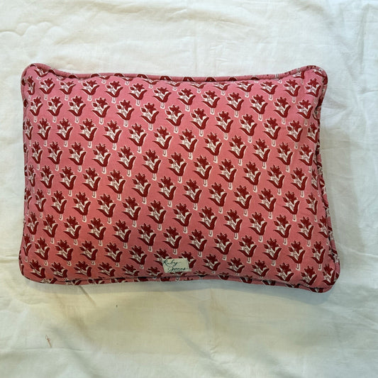 Cushions Cushion - Pimento Flowers on Rhubarb/ Matching Piping 25073