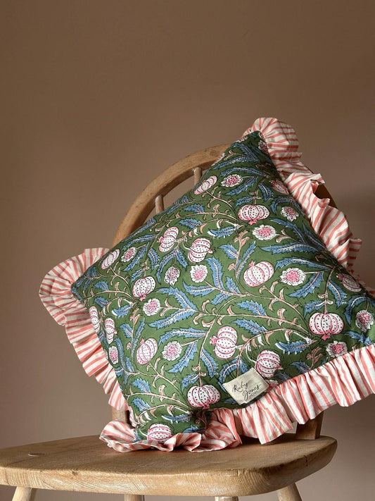 Cushions Cushion -  Pomegranate on Green