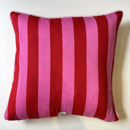 Cushions Cushion - Scarlett & Pink Wide Stripe 25699