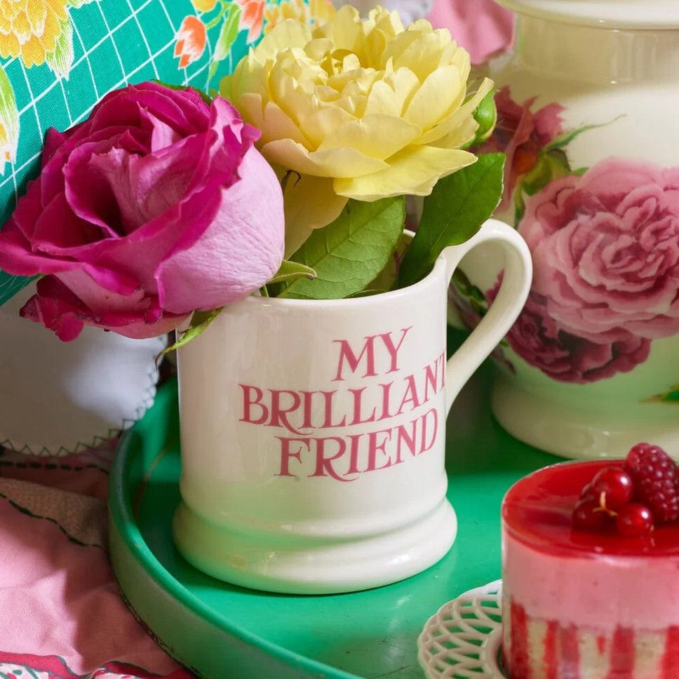 Mugs EB Pink Toast My Brilliant Friend ½pt Mug 24552