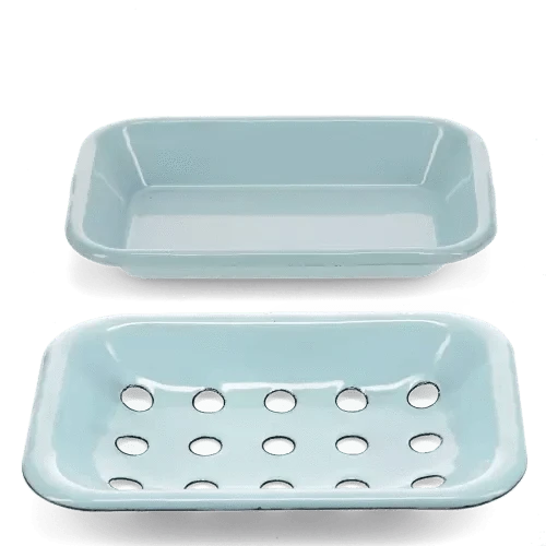 Soaps & Soap Dishes Enamel Soap Dish - Two Part Blue 25114