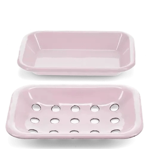 Soaps & Soap Dishes Enamel Soap Dish - Two Part Pink 25115