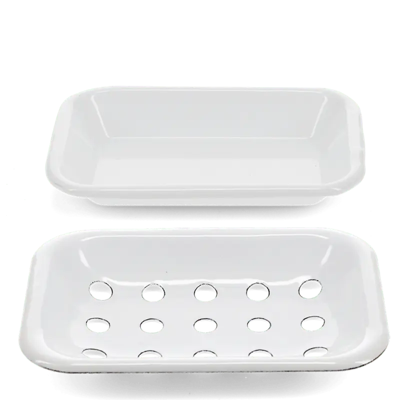 Soaps & Soap Dishes Enamel Soap Dish - Two Part White 27266