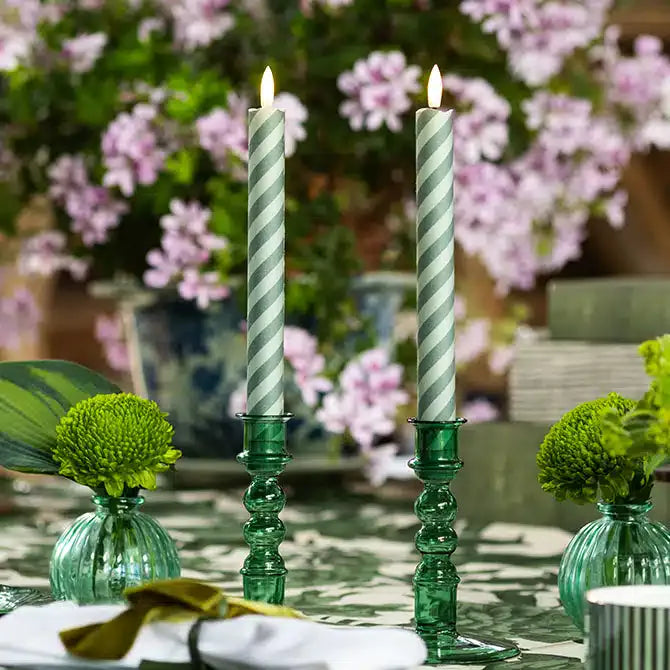 LED Candles Fabric Wrapped LED Candles - Pack of Two