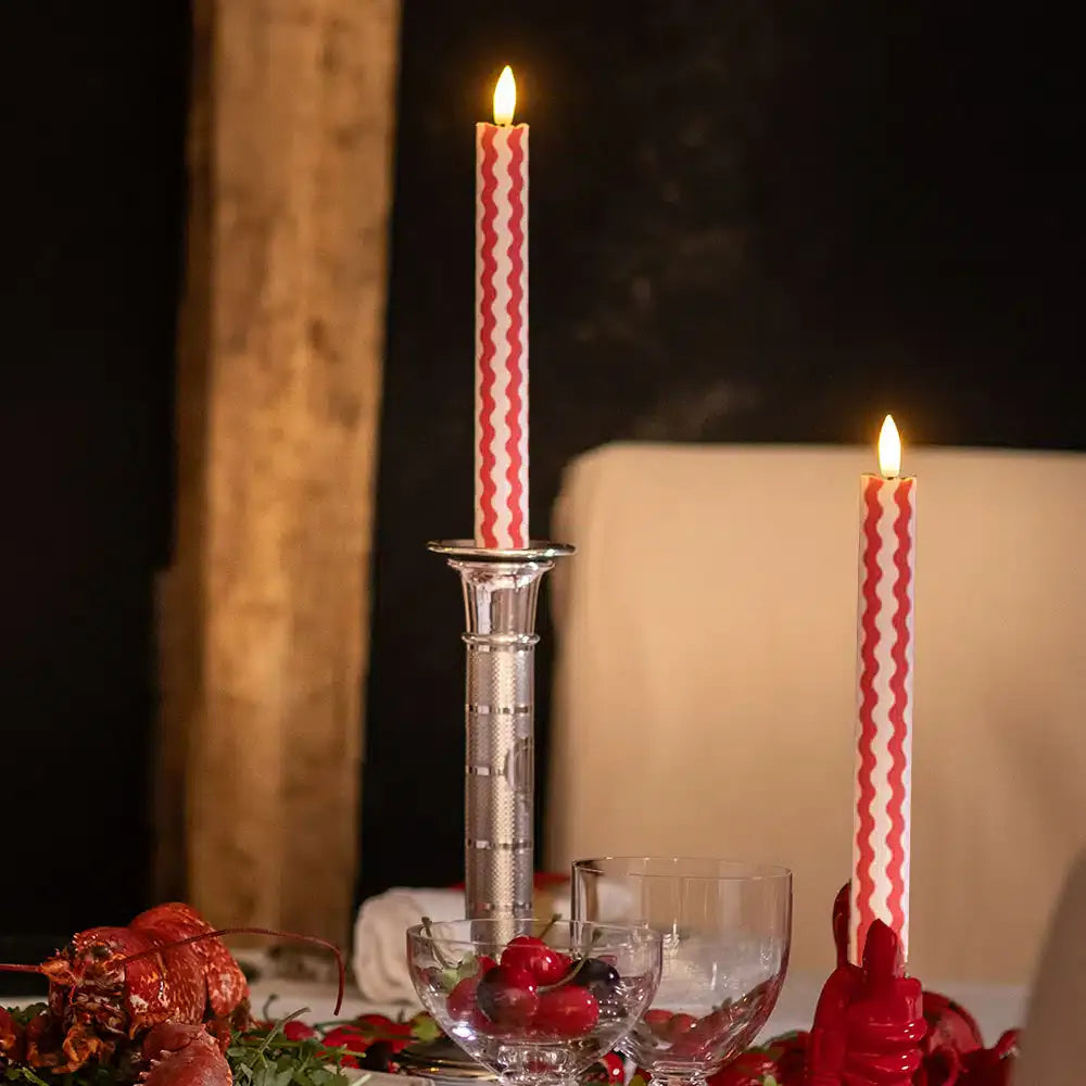 LED Candles Fabric Wrapped LED Candles - Pack of Two