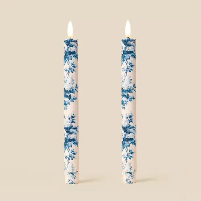 LED Candles Fabric Wrapped LED Candles - Pack of Two