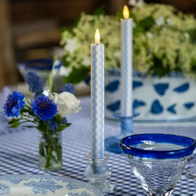 LED Candles Fabric Wrapped LED Candles - Pack of Two