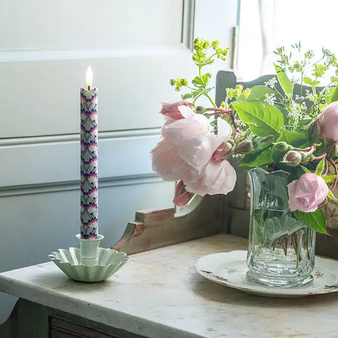 LED Candles Fabric Wrapped LED Candles - Pack of Two