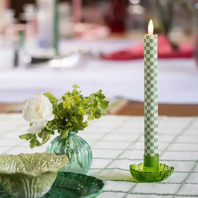 LED Candles Fabric Wrapped LED Candles - Pack of Two