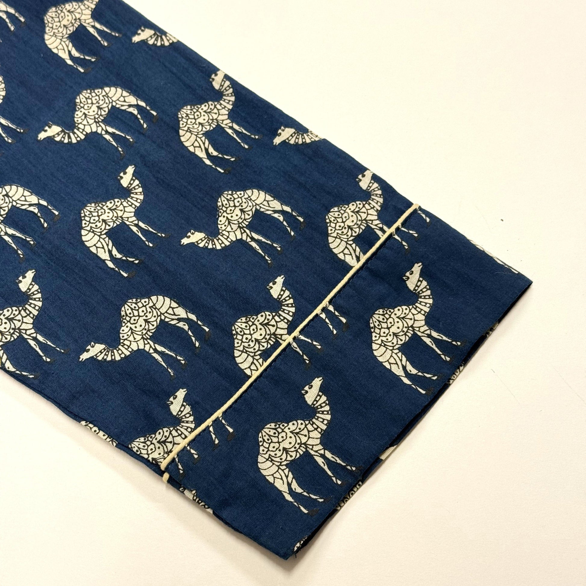 Pyjamas Fine Cotton PJ's - Camels on Navy