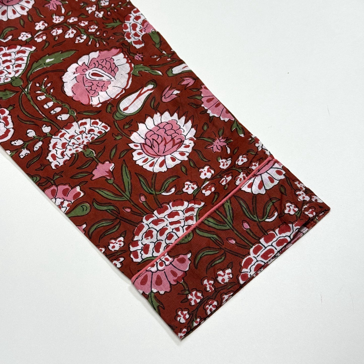 Pyjamas Fine Cotton PJ's - Pink Blooms on Brick