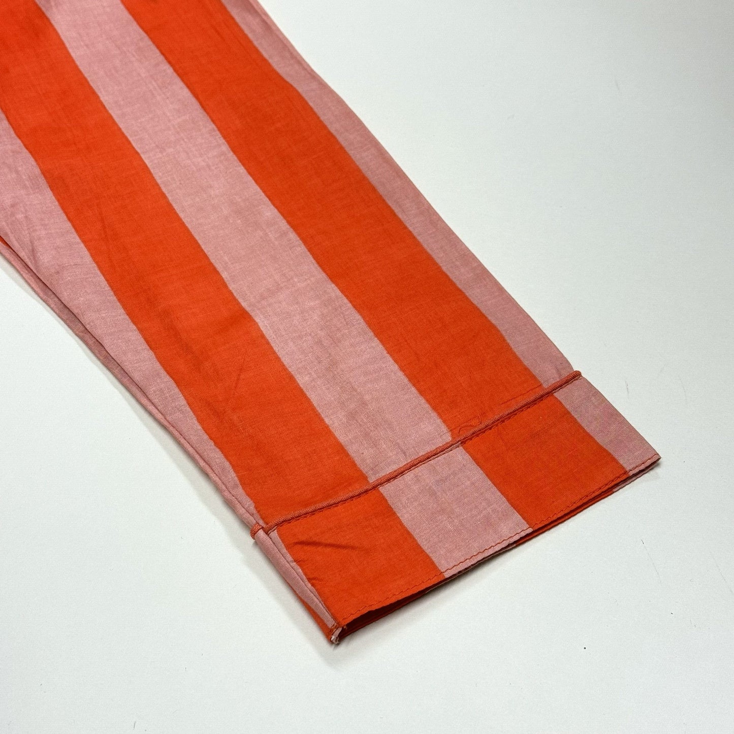 Pyjamas Fine Cotton PJ's - Tangerine Wide Stripe