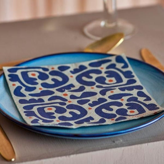 Paper Napkins - Eviaya Blue
