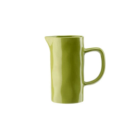 Kitchenalia Hand Painted Stoneware Jug Green / small 23331