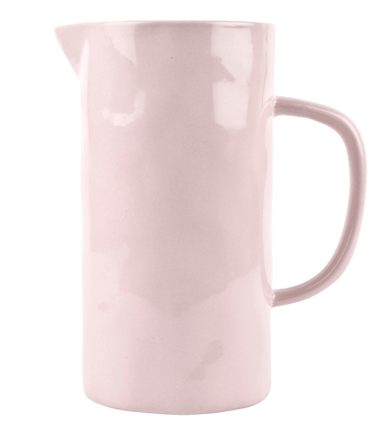 Kitchenalia Hand Painted Stoneware Jug Pale Pink / Large 21657