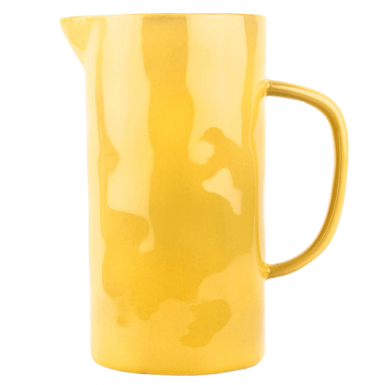 Kitchenalia Hand Painted Stoneware Jug Yellow / Large 21658