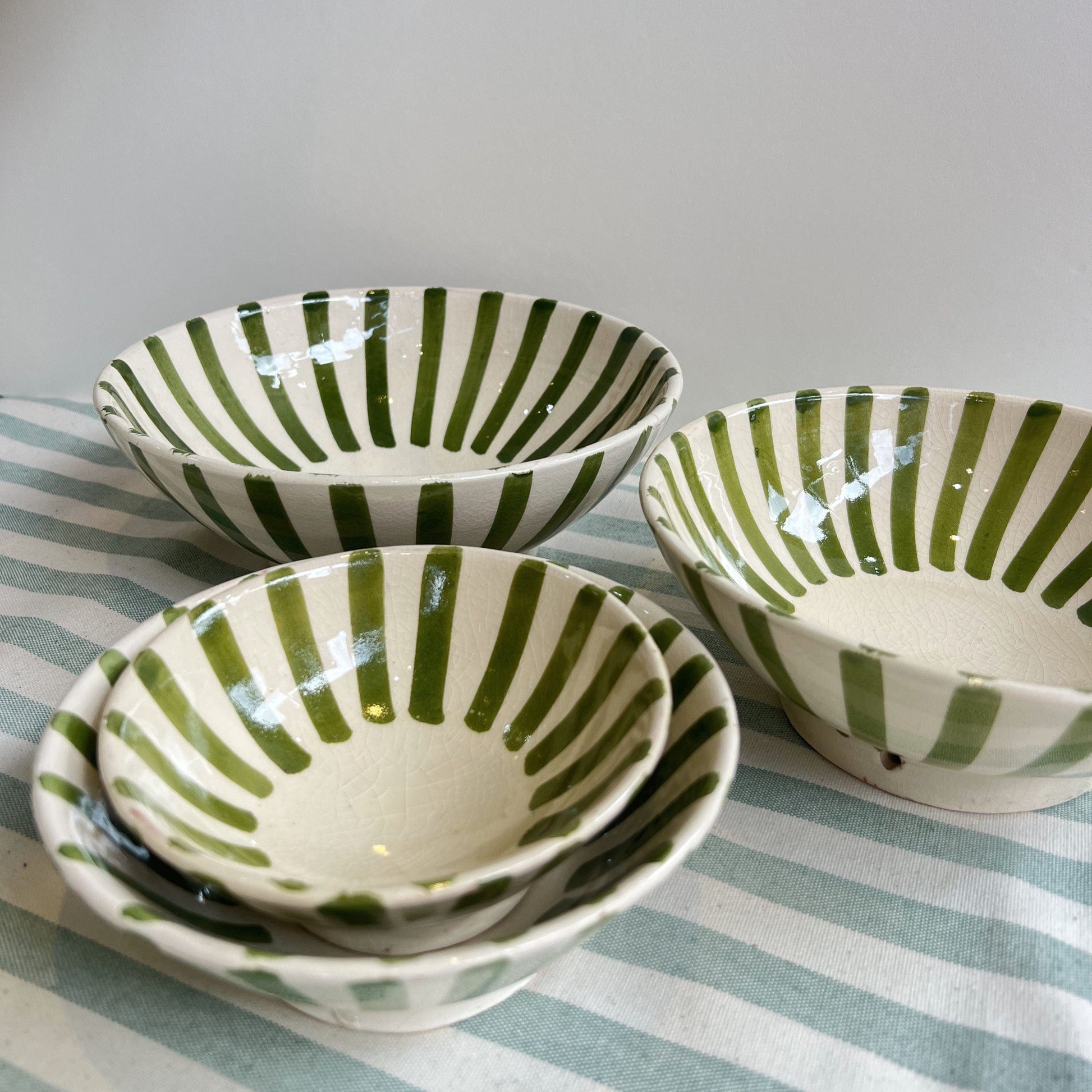 Bowls Handmade Striped Bowls
