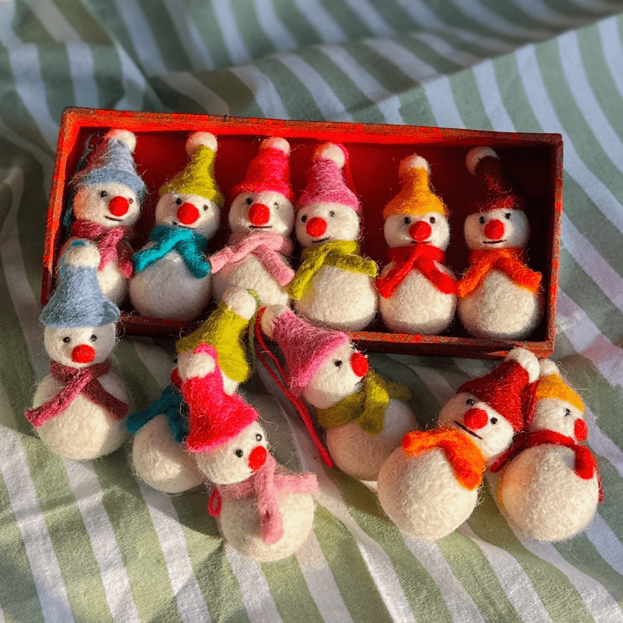 Xmas Hanging Snowmen - Boxed Set of 6 23558