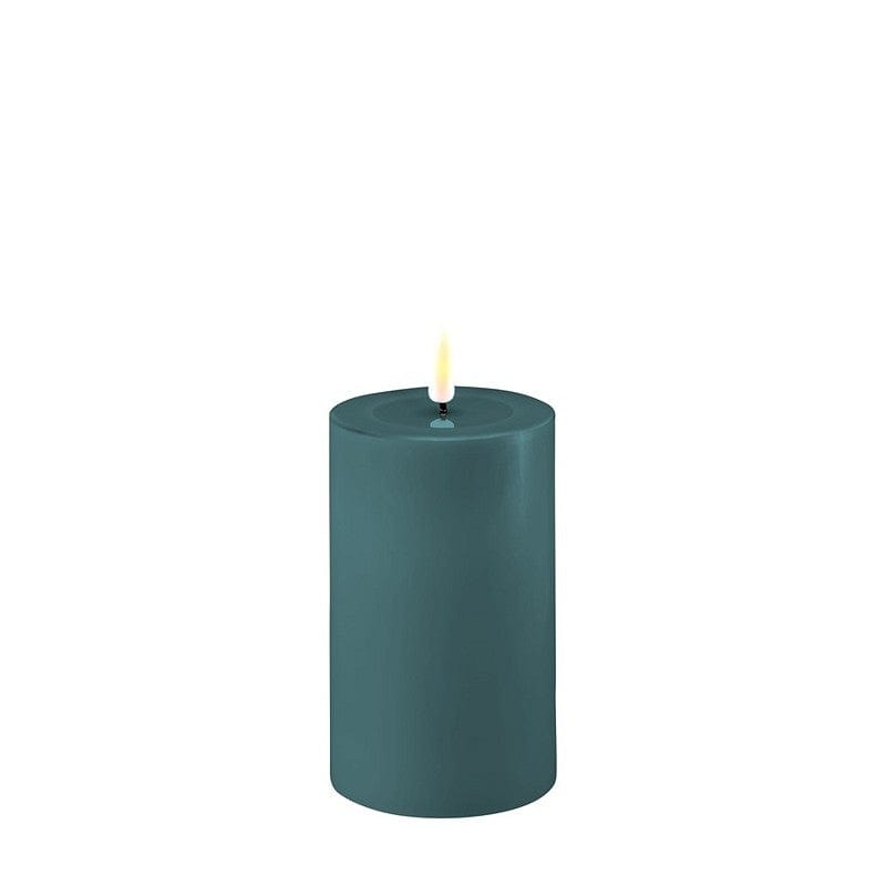 Others LED Pillar Candle D: 7.5 cm x 12.5 cm Jade Green 22358