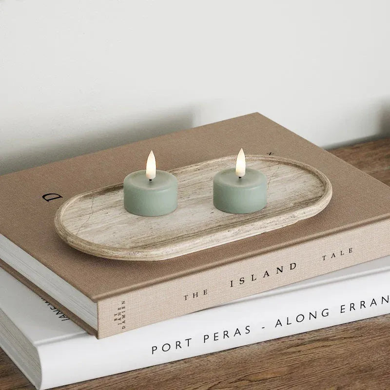 LED Candles LED Tealight Candle - Pack of Two Sage Green 27596
