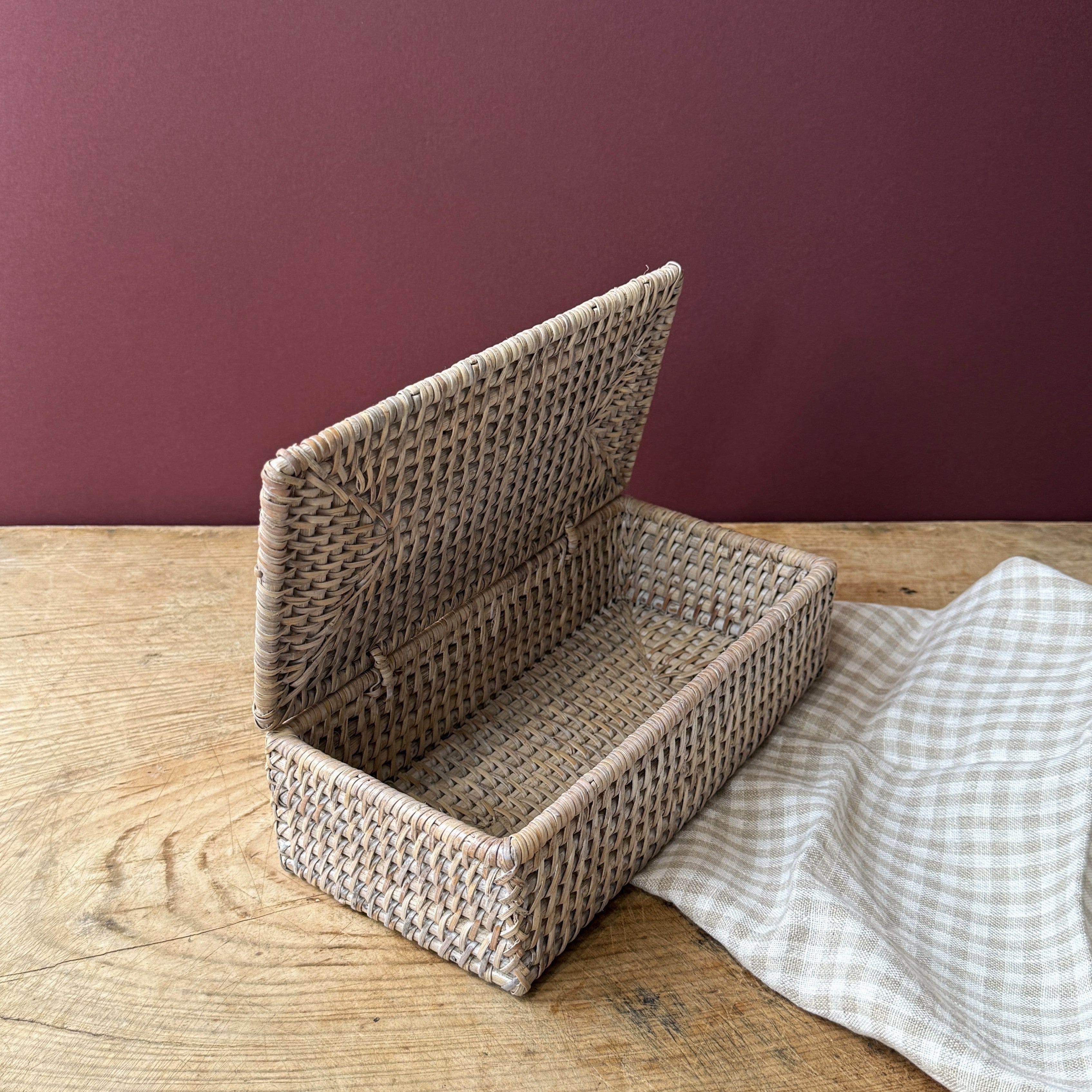 Lidded Rattan Box – Ruby Jones Home
