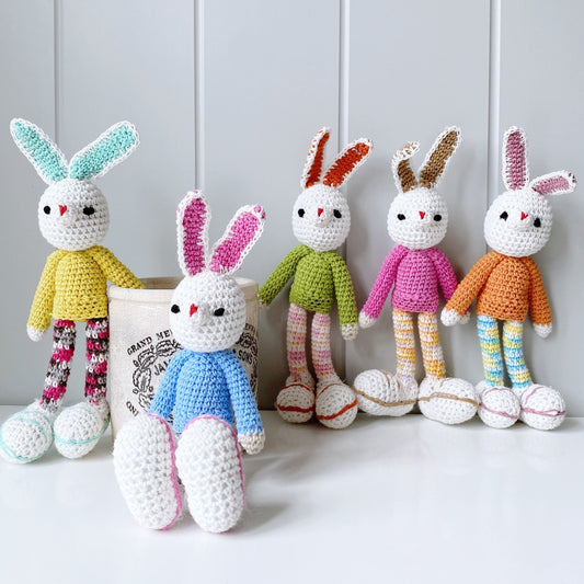 Old Wooden Lady Toys Long-legged Bunnies