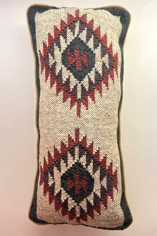 Cushions Lumbar Cushion - Handwoven Kilim/ Brick, Bear & Charcoal 24636