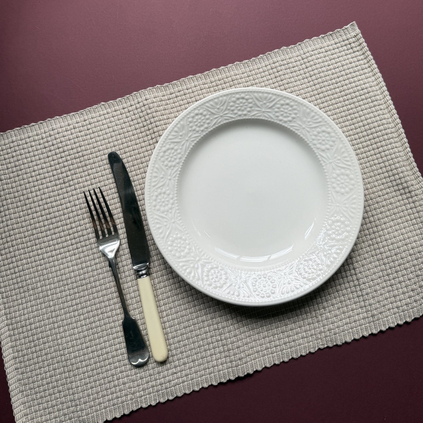 Placemats Luxury Woven Placemat Taupe 27429