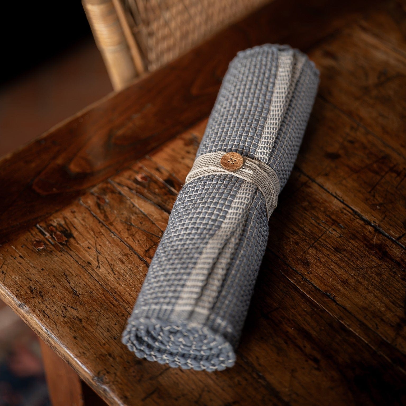 Table Runners Luxury Woven Table Runner Padstow Blue 27448