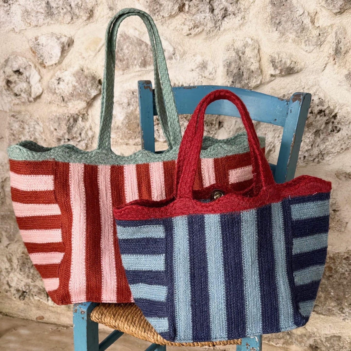 Tote Bags Mini Scalloped Jute Tote