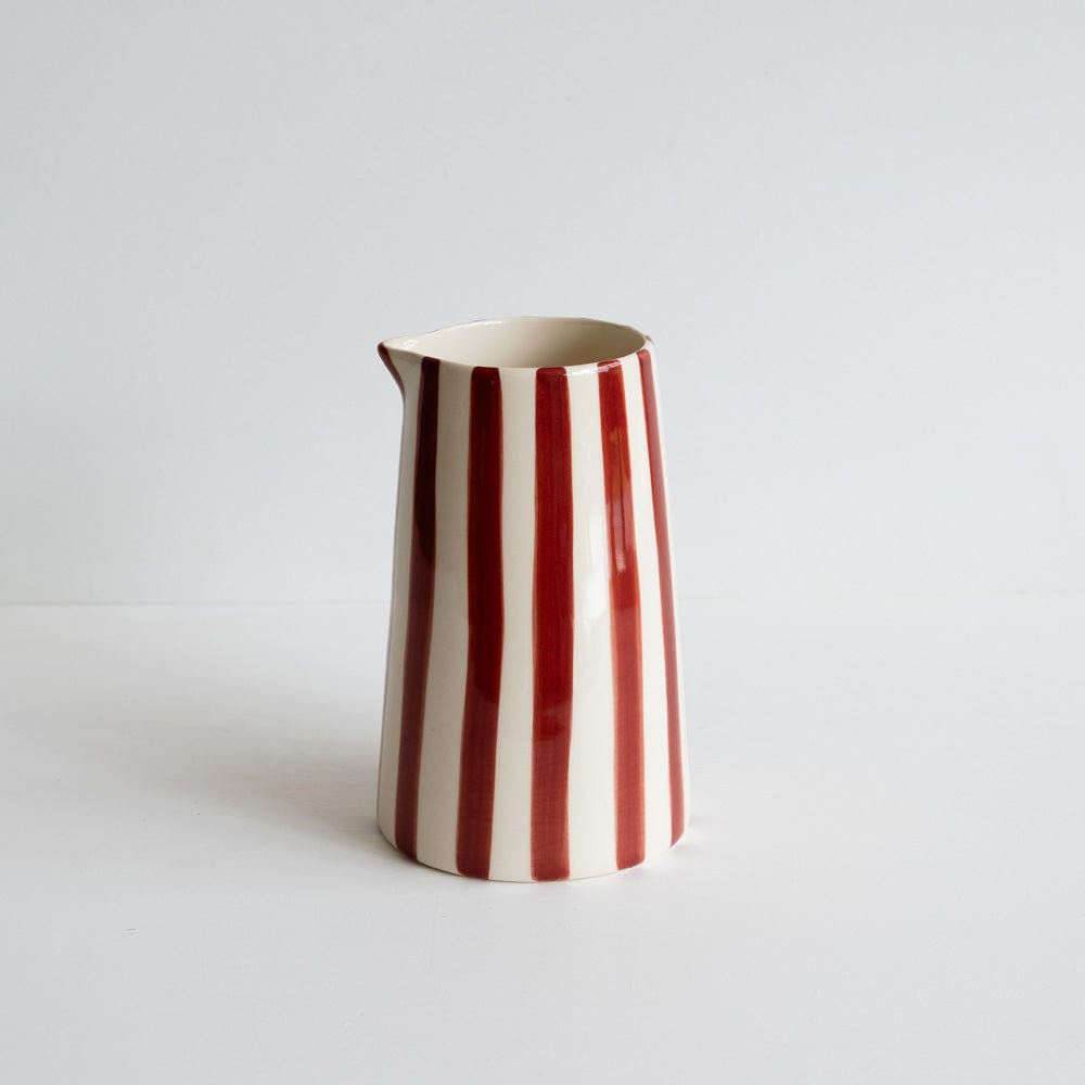 Chinaware Musango Large Jug Candy Stripe / Paprika 20742