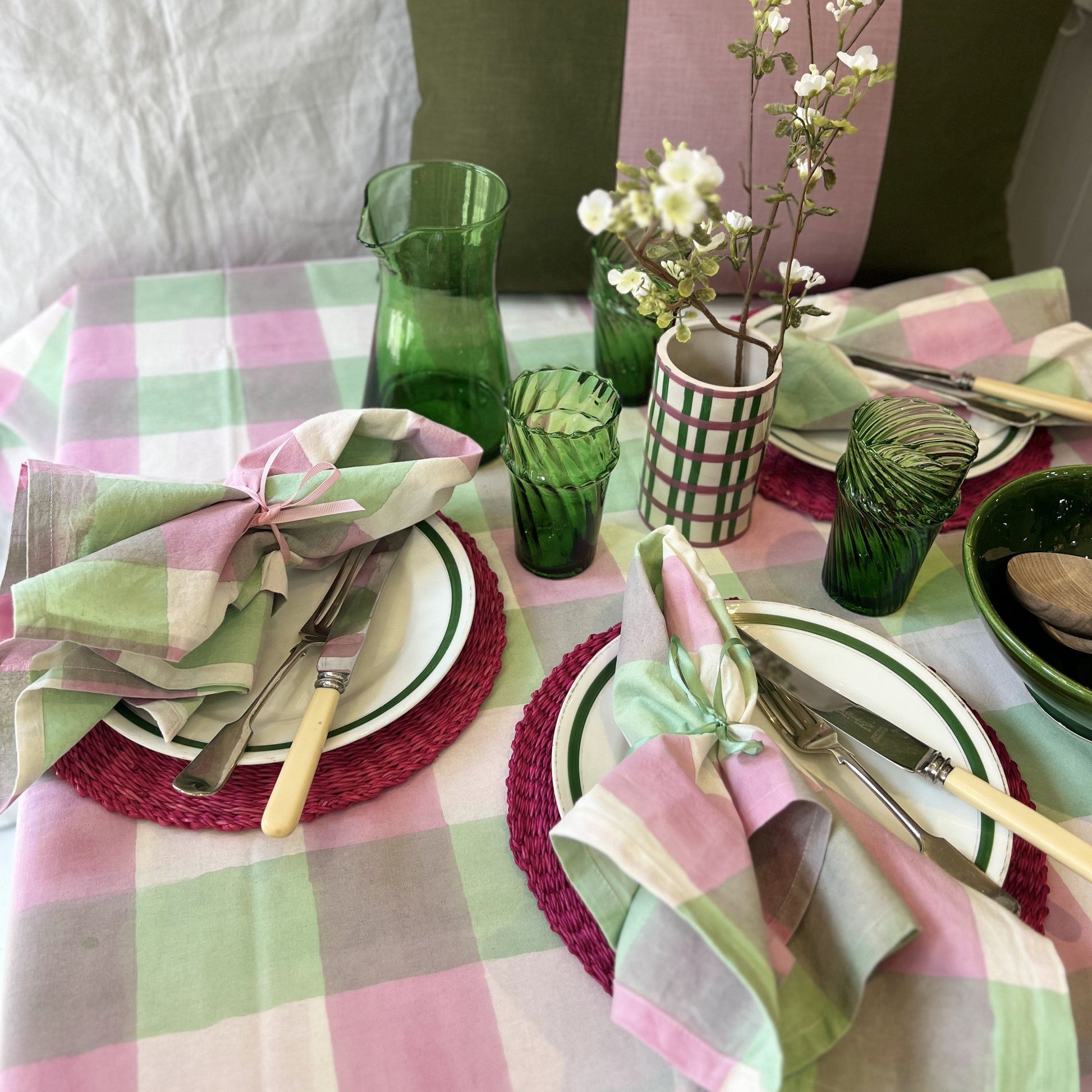 Cloth Napkin - Sorbet Check - Beautifully Imperfect 25444
