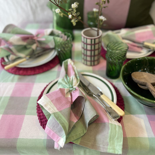 Cloth Napkin - Sorbet Check - Beautifully Imperfect 25444