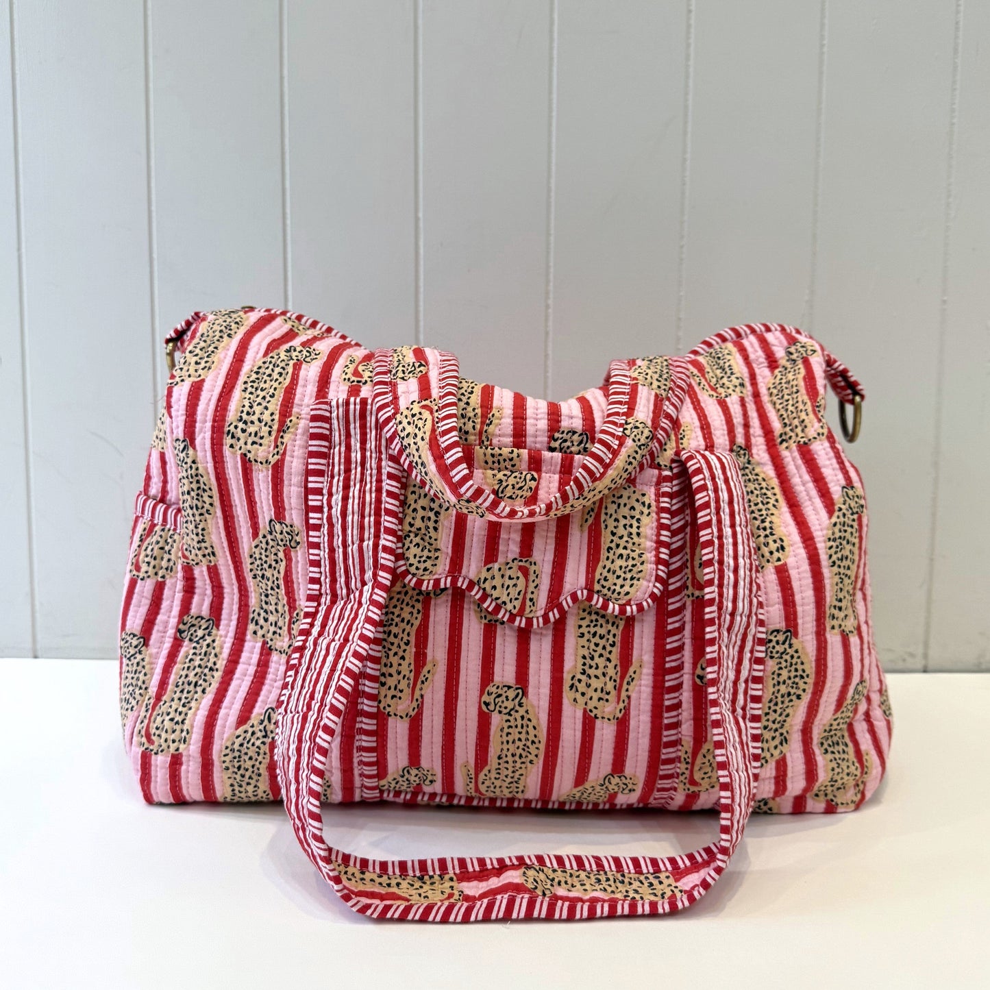 Overnighter Bags Overnighter - Candy Stripe Cheetahs 24642