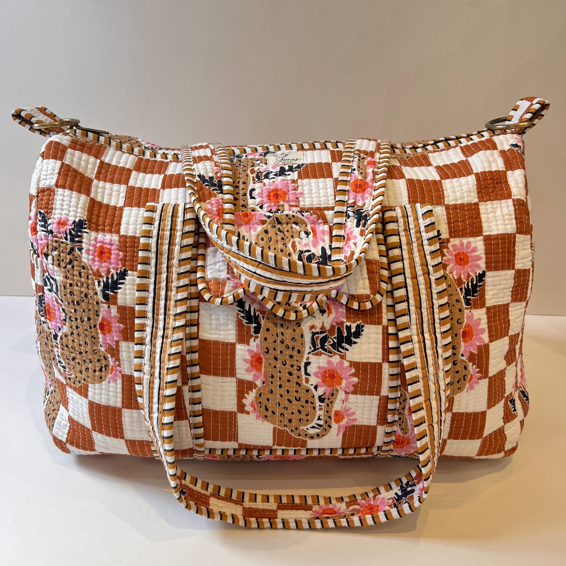 Overnighter Bags Overnighter - Cheetahs on Ginger Check 27922
