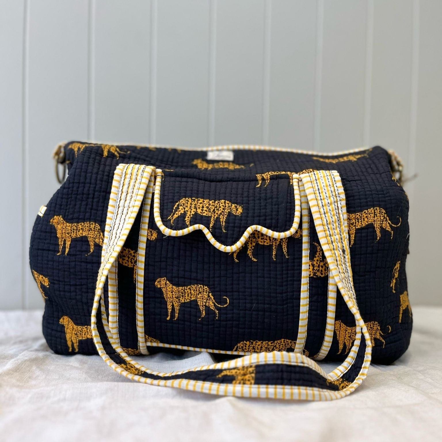 Overnighter Bags Overnighter - Gold Cheetahs on Black 24643