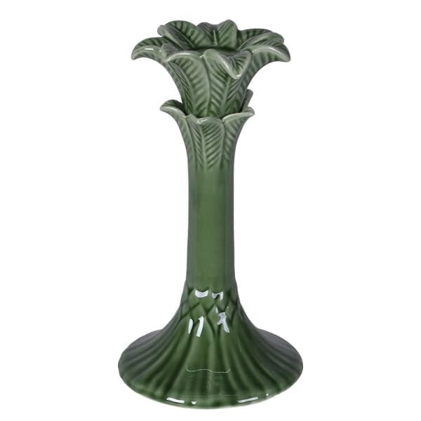 Pillar Candle Holders Palm Tree Candle Holder - Green 25667