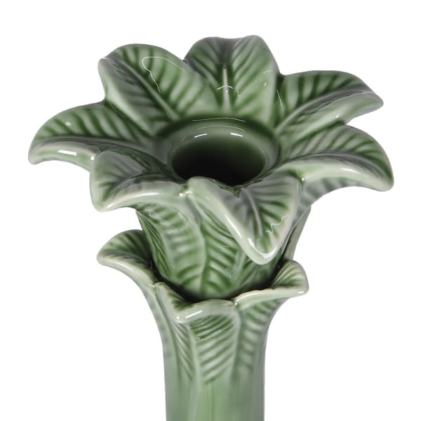 Pillar Candle Holders Palm Tree Candle Holder - Green 25667