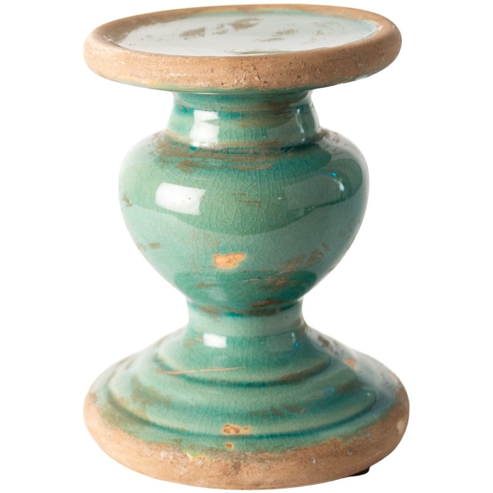 Candles Pillar Candle Holder - Thasos Turquoise 26702