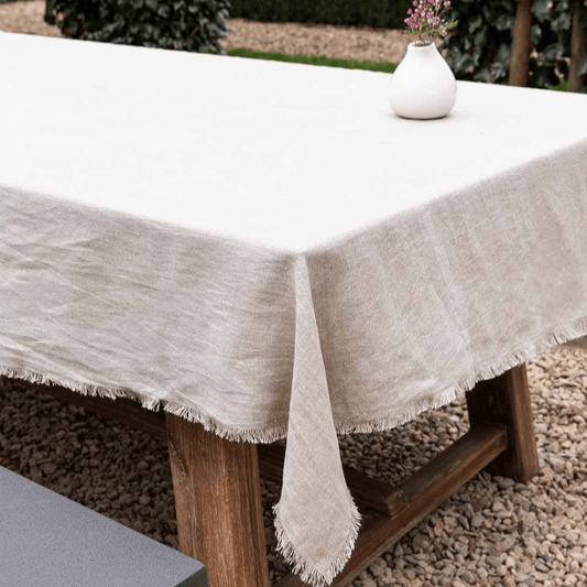 Tablecloths Plain Linen Tablecloth - Natural