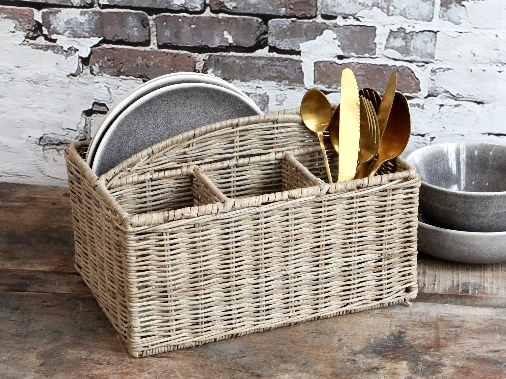 Other Baskets & Hampers Rattan Carrier with 4 Compartments 18732