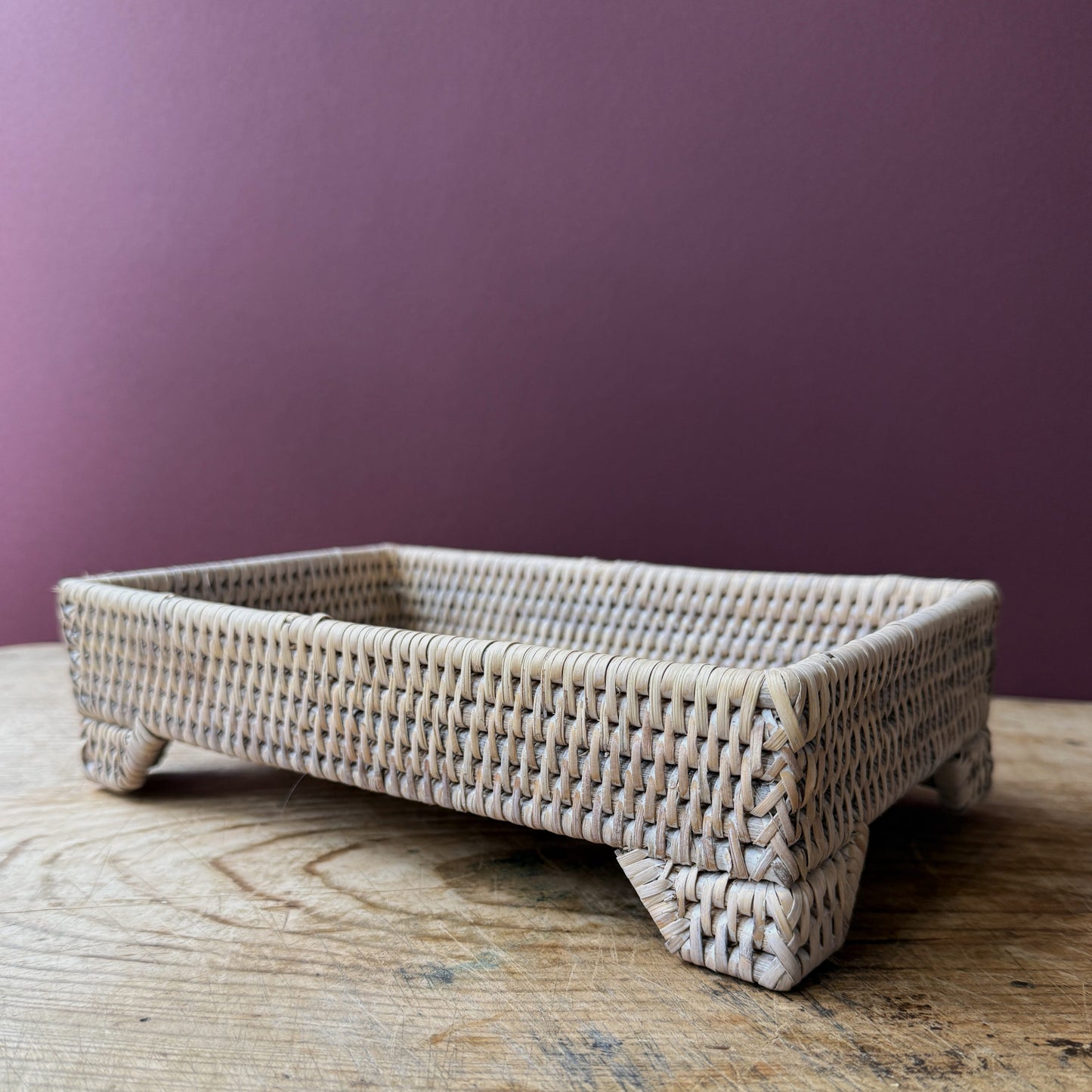 Kitchenalia Rattan Footed Tray
