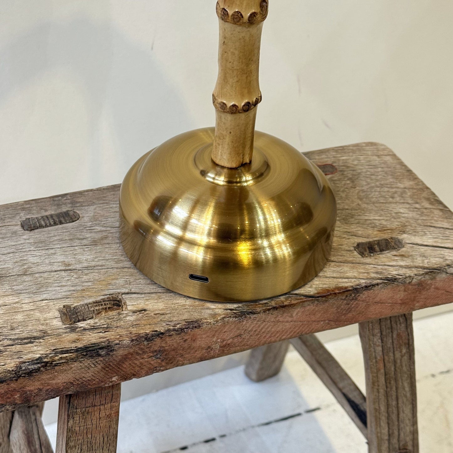 Rechargeable Lamps Rechargeable Bamboo & Rattan Table Lamp 26869