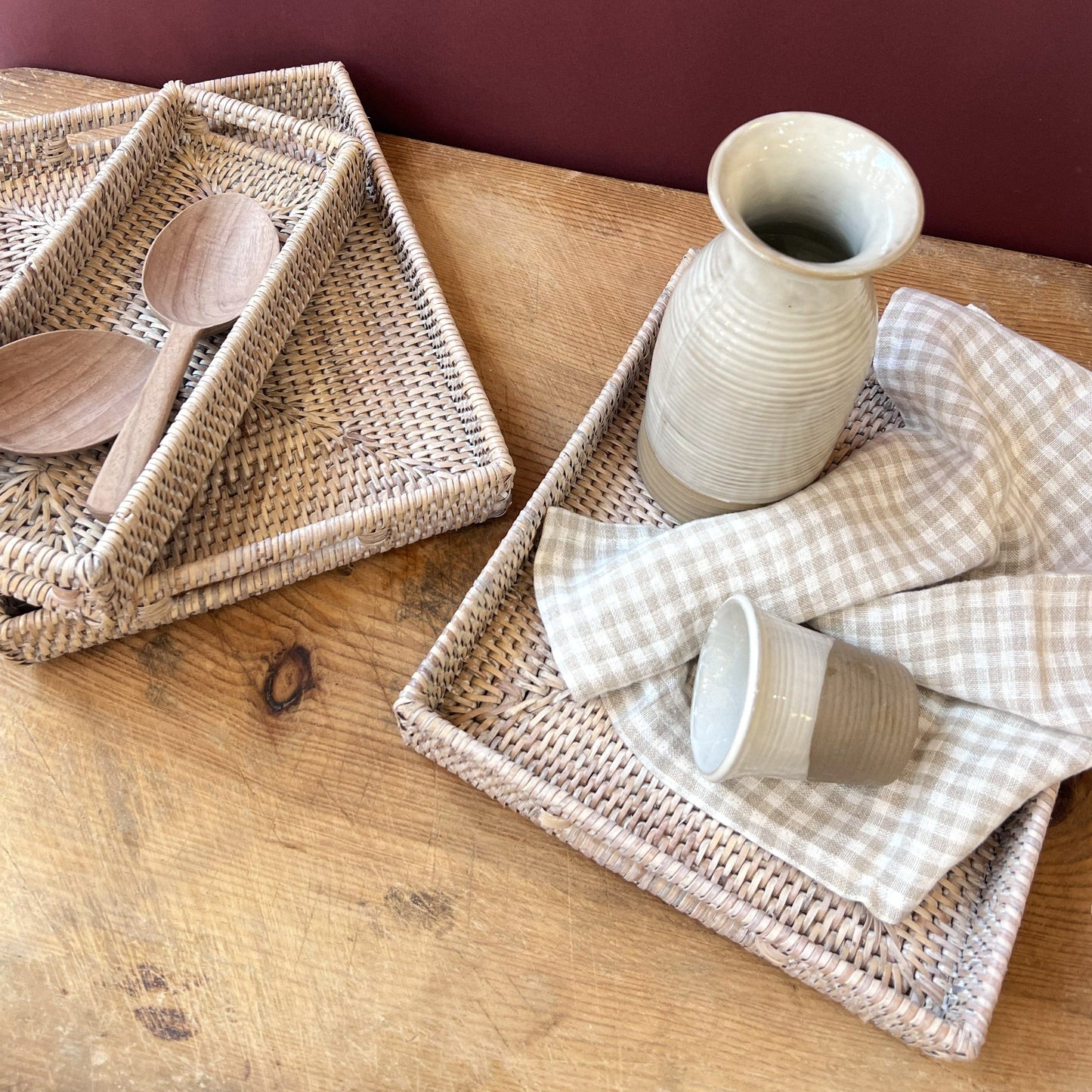 Kitchenalia Rectangular Rattan Tray
