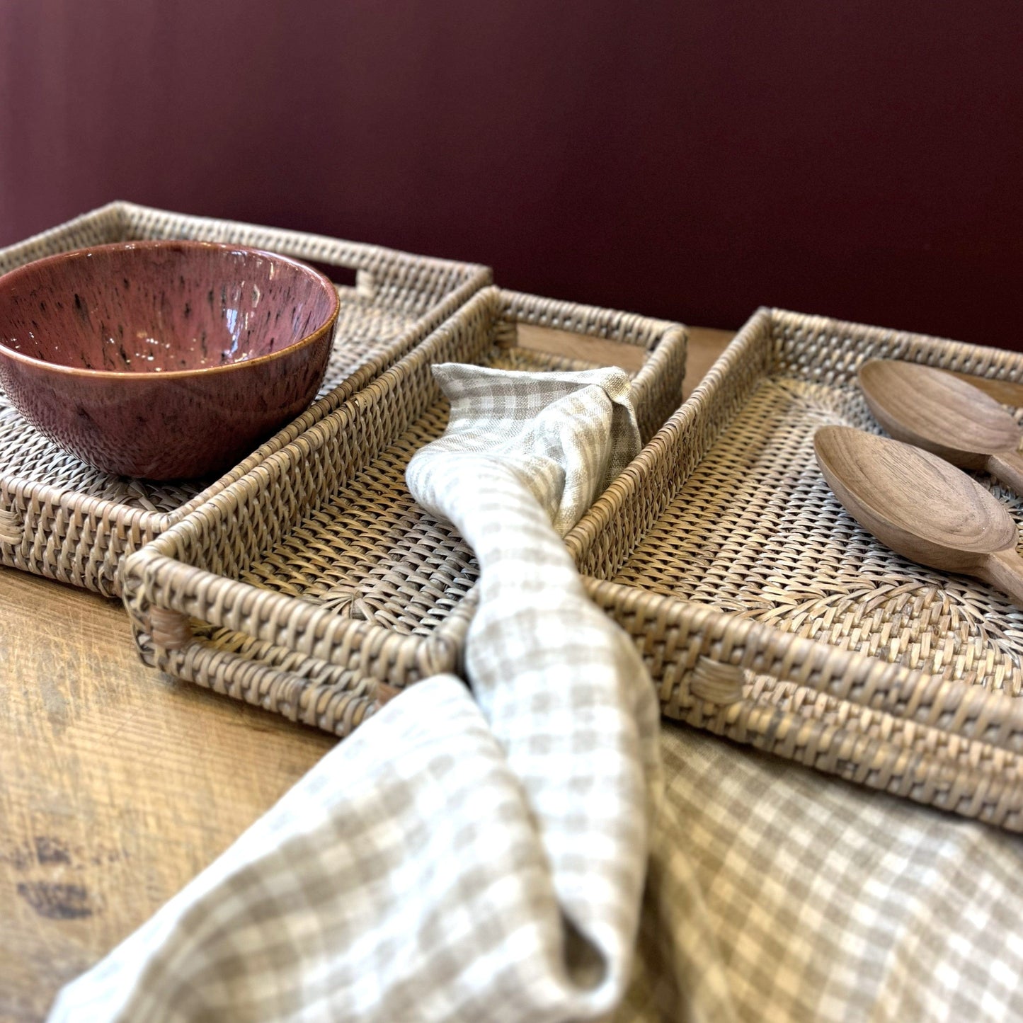Kitchenalia Rectangular Rattan Tray