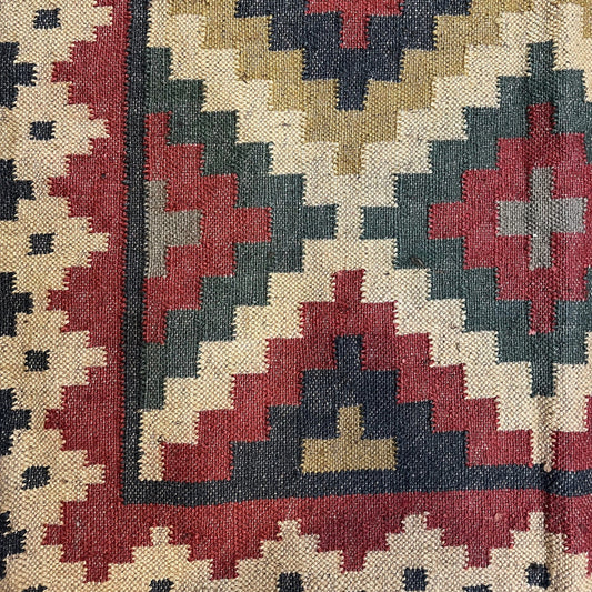 Rugs Rug - Handwoven Kilim/ Brick, Mallard, Charcoal & Sand 24638