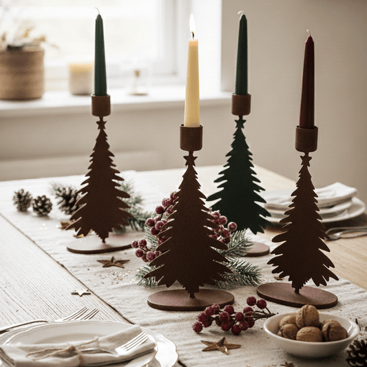 Candles Rust Fir Tree Candleholder 26189