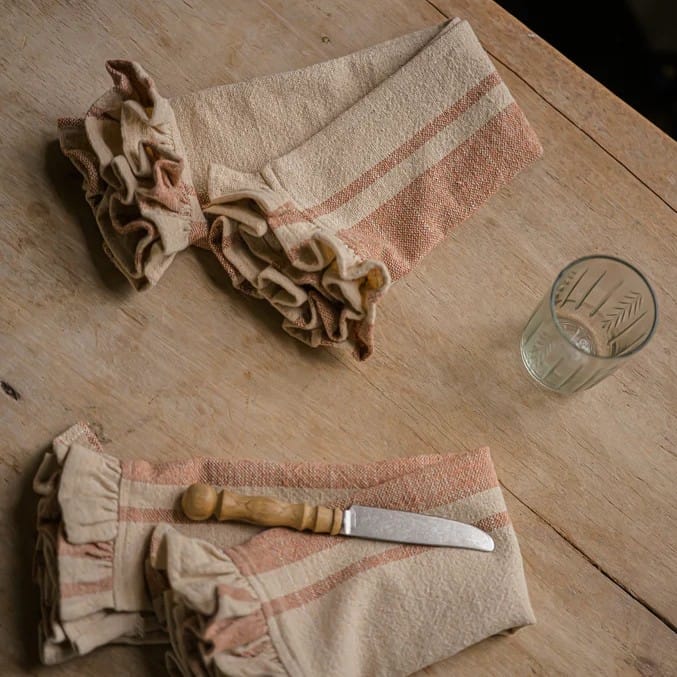 Cloth Rustic Stripe Napkin - Set of 2