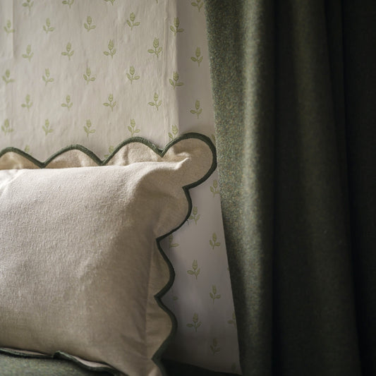 Cushions Scalloped Cushion - Moss Green 26468