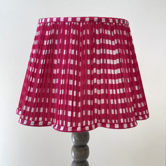 Empire Scalloped Lampshade - Cherry Check